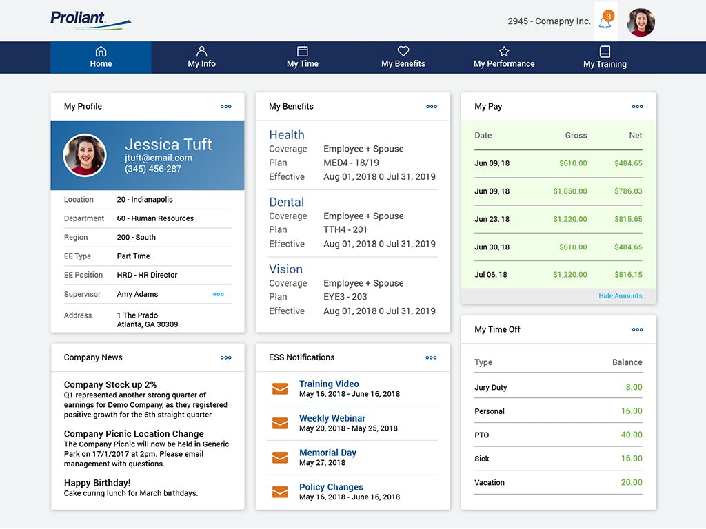 Proliant Software - Employee Self Service Portal