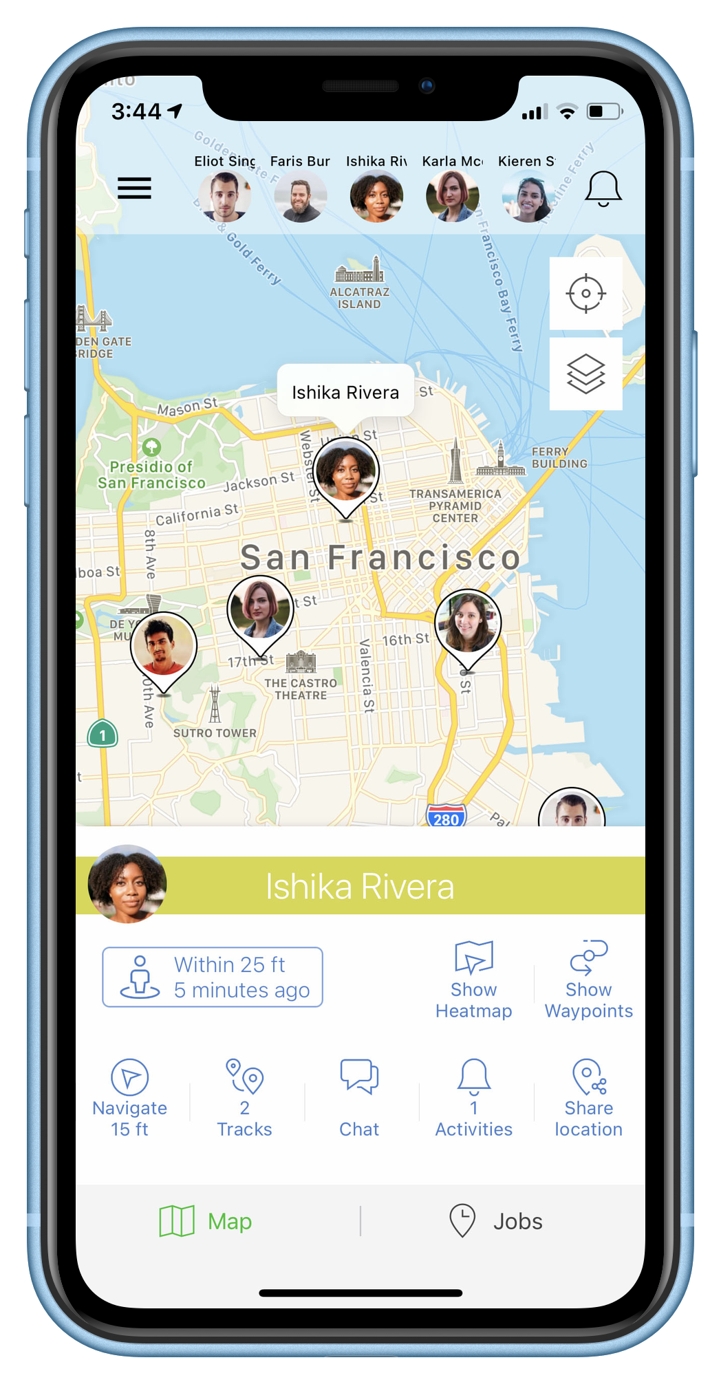 Hellotracks screenshot: Hellotracks live location tracking