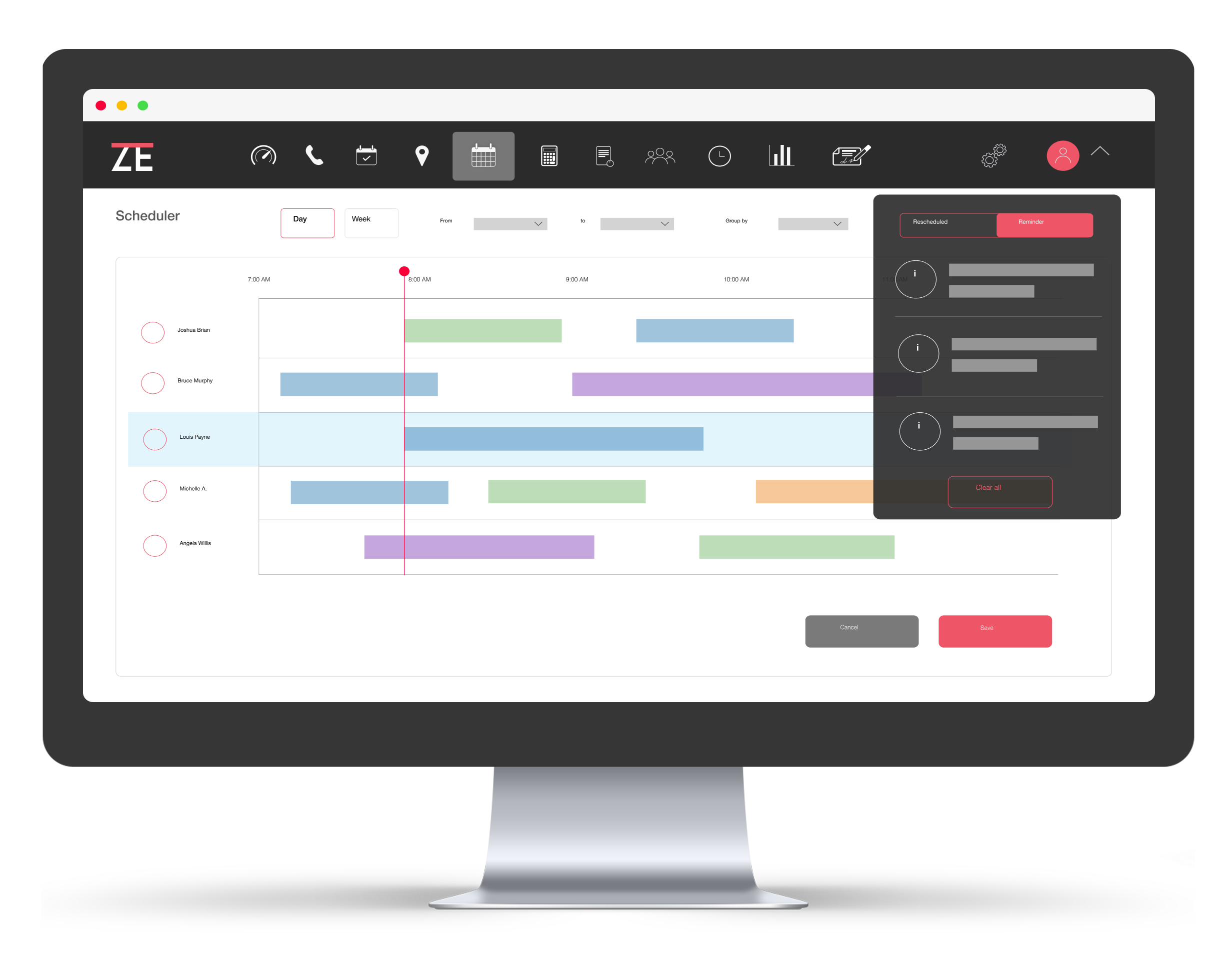 Scheduling
With ZenElectrical’s scheduling software, streamline your scheduling process, and increase your productivity and business profitability.
