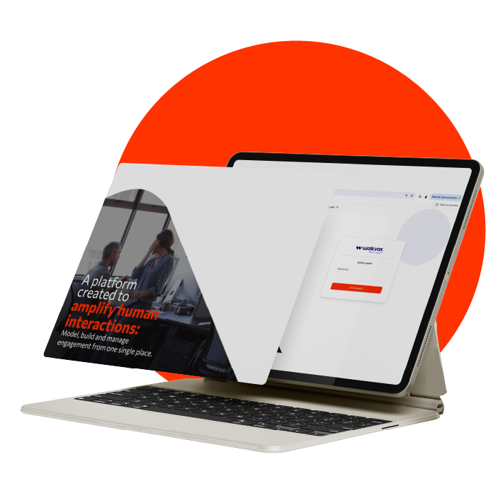 wolkvox screenshot: Enhance voice interactions with a 100% cloud contact center: robust, scalable, and configurable. Manage flows, distribute calls, run campaigns, and track operations in real time for full control and efficiency.