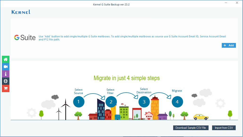 Kernel G Suite Backup Tool screenshot