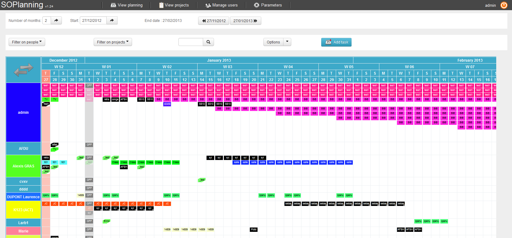 SOPlanning Software - SOPlanning project planning