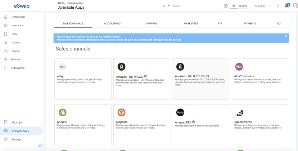 eSwap Software - eSwap integrations