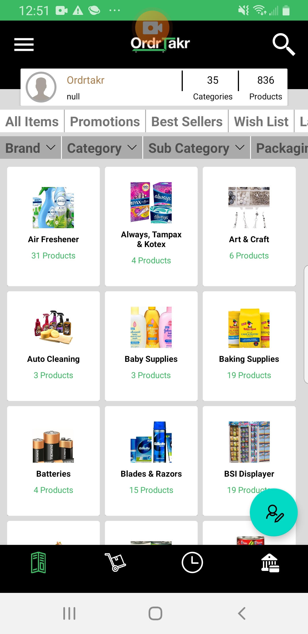 OrderTaker screenshot: Home Page