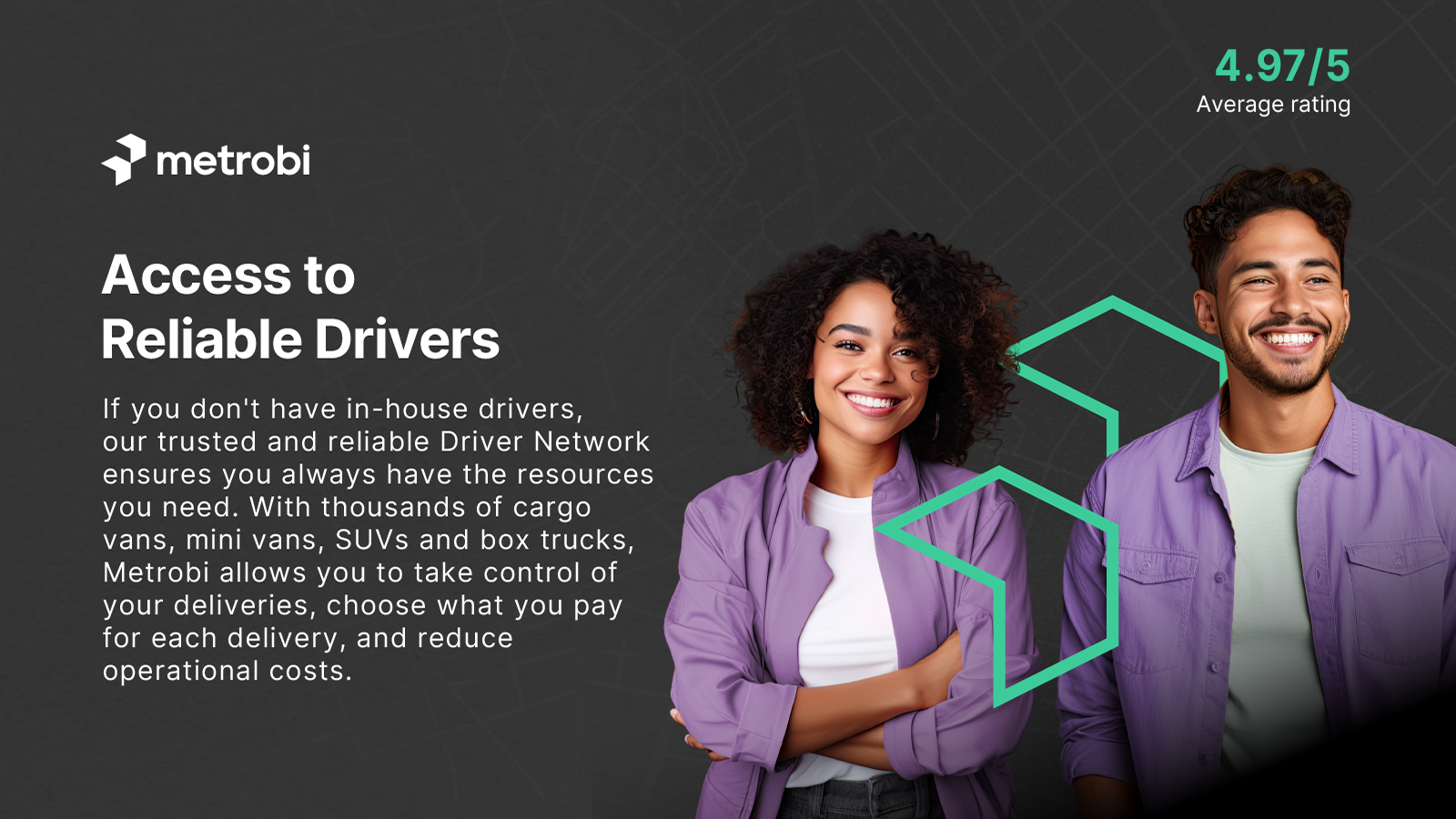 Metrobi Software - Access to reliable delivery drivers