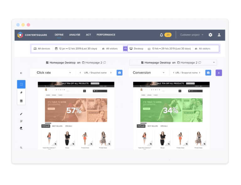 ContentSquare heatmap