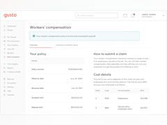 Gusto Software - Gusto workers compensation - thumbnail