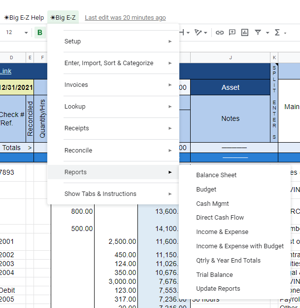 Big E-Z Bookkeeping Software - 7