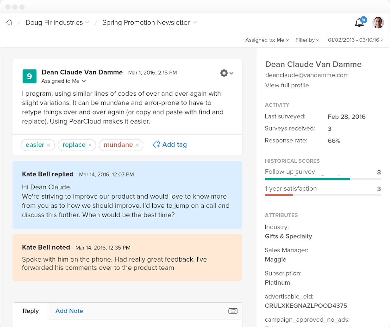 Promoter.io allows users to follow-up with customers in real time