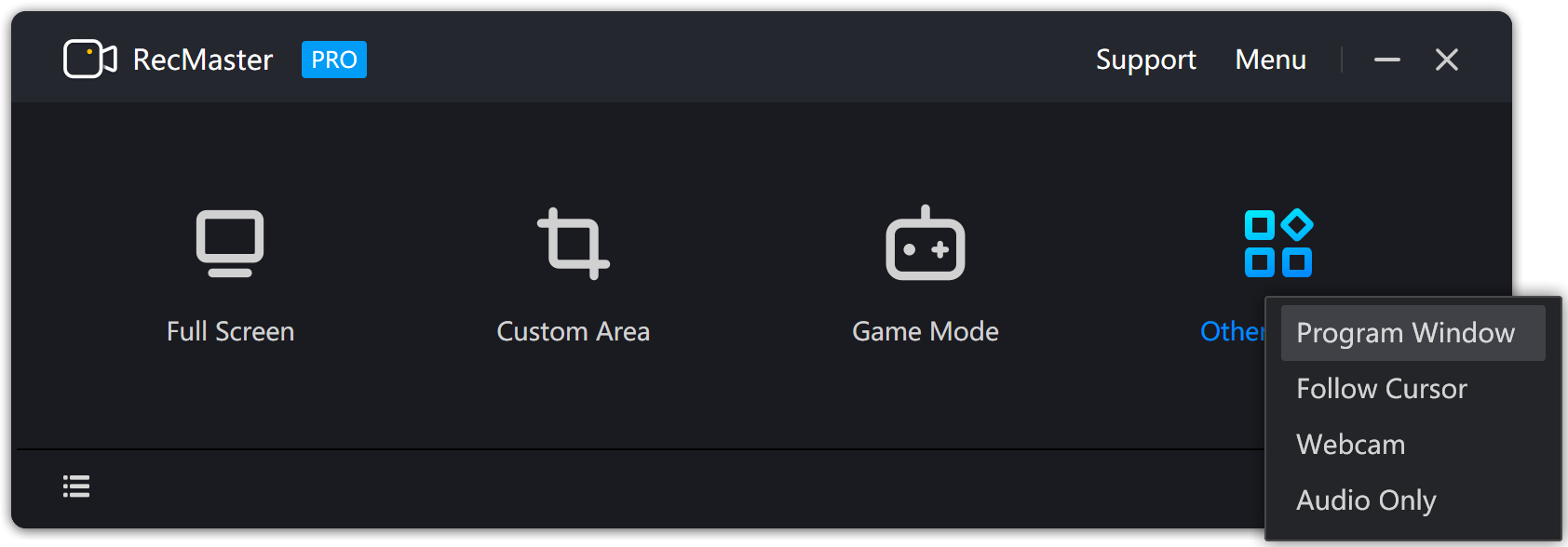 RecMaster screenshot: RecMaster main interface