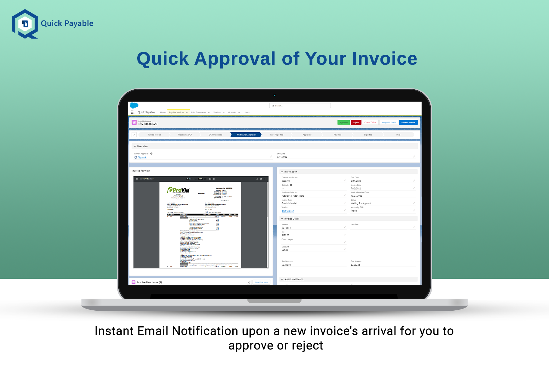 Quick Approval of Your Invoice