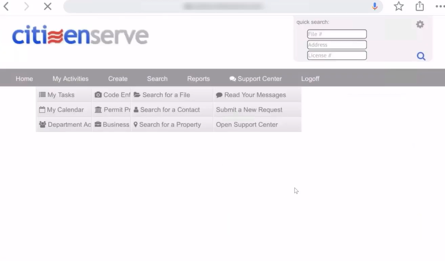 CitizenServe e-Government screenshot: CitizenServe e-Government tasks
