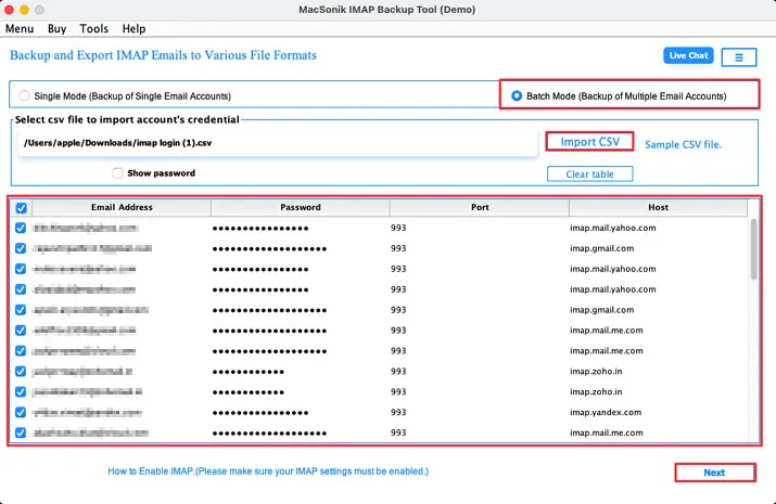 Imaap Interface MacSonik IMAP Backup Tool Reviews, Cost & Features | GetApp Australia 2026