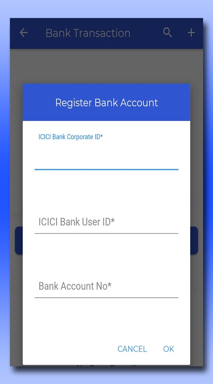 EZOTO bank account registration screenshot