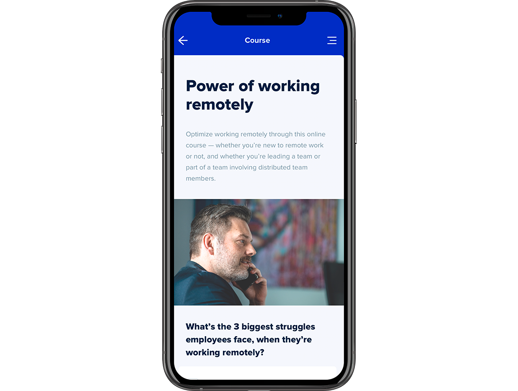 eloomi infinite mobile interface
