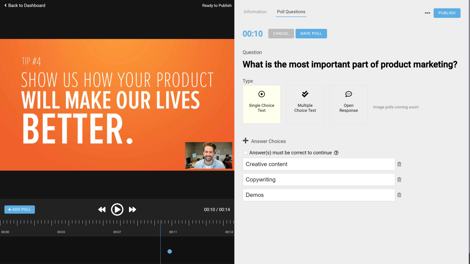 Add poll questions to assess knowledge-thumb