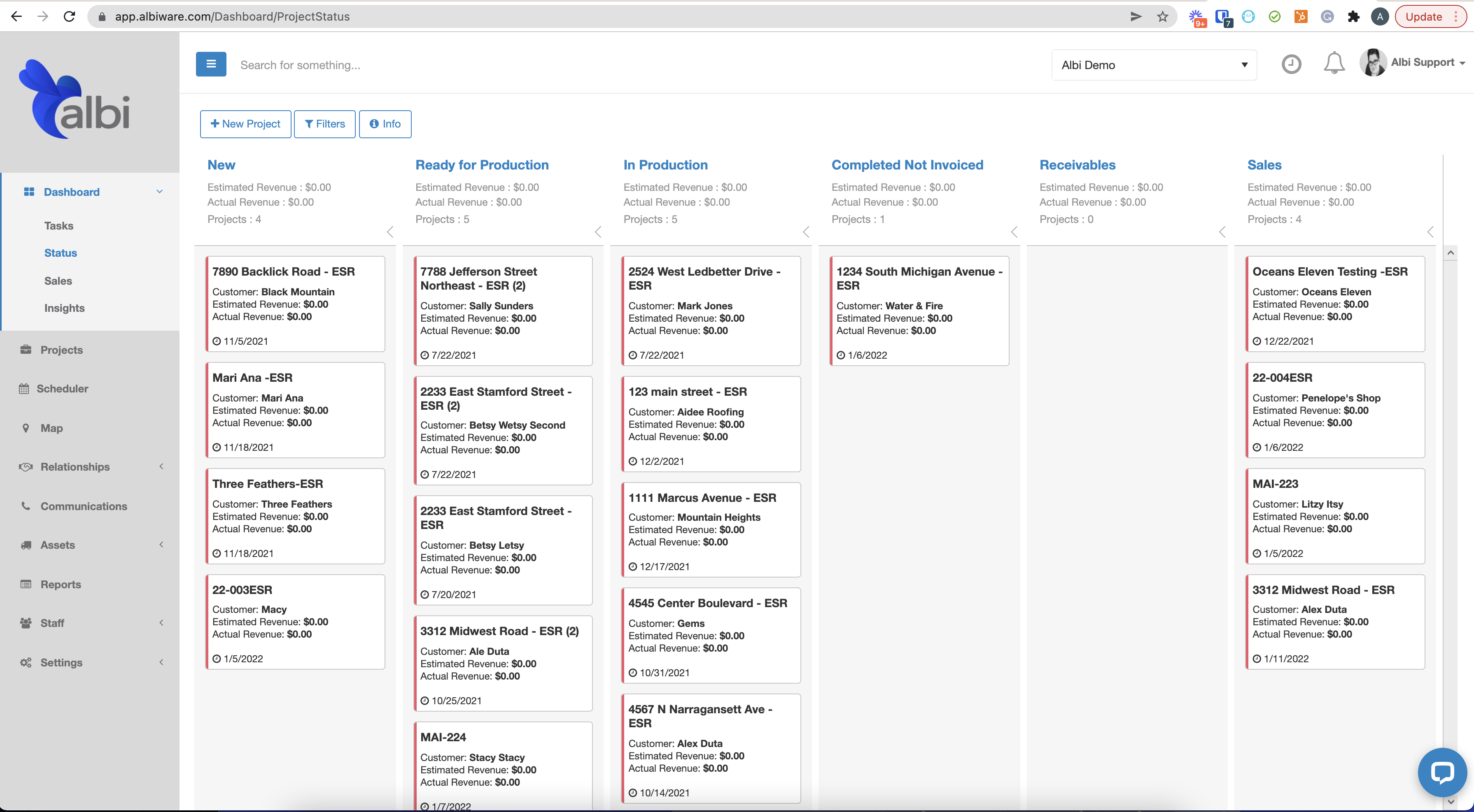 Project KanBan Dashboard keeps all projects organized.