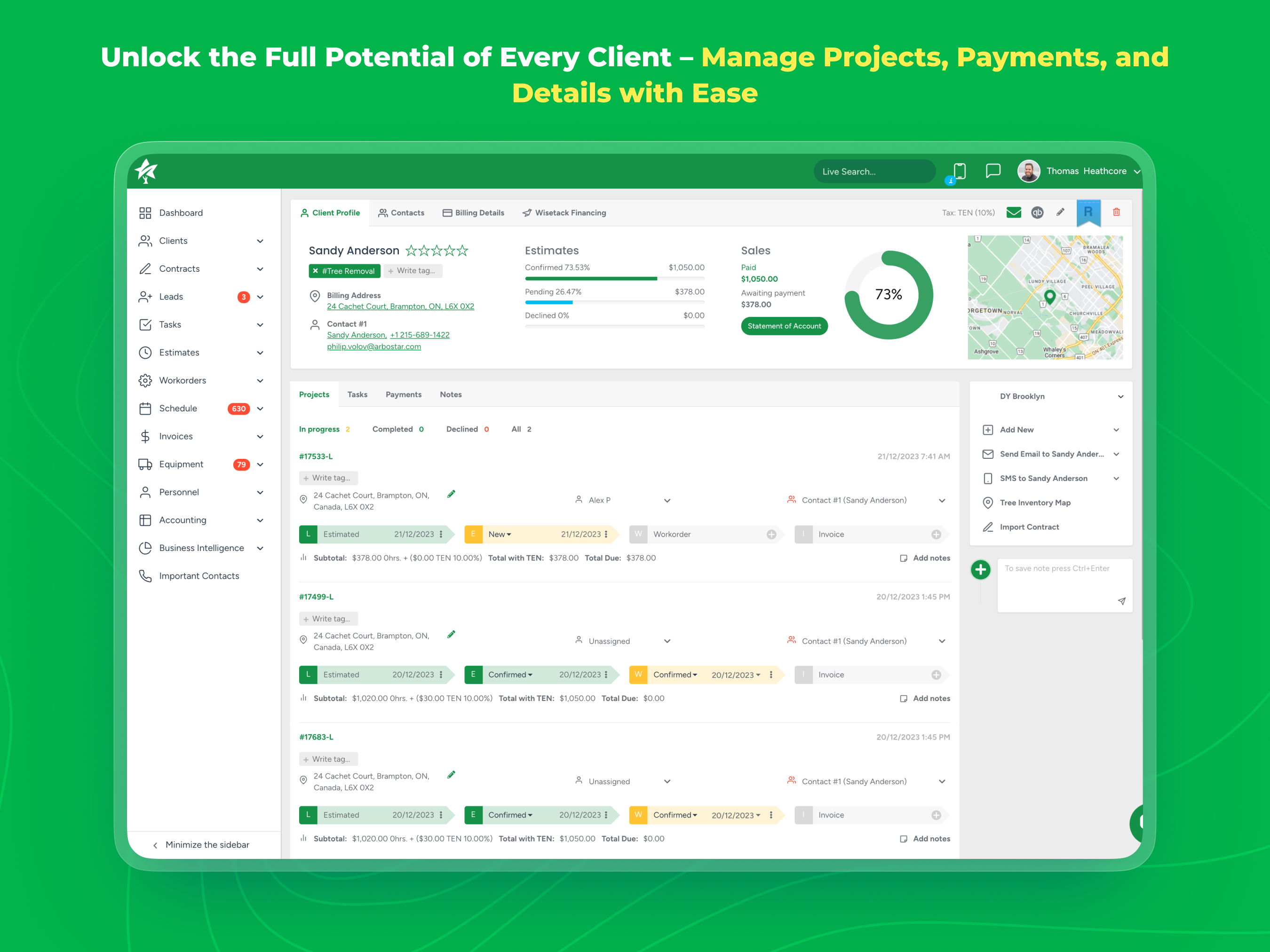 Unlock the Full Potential of Every Client – Manage Projects, Payments, and Details with Ease
