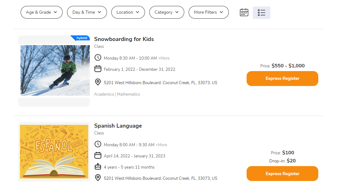 Jumbula Software - Website widget: display and promote your classes & camps on your own website.