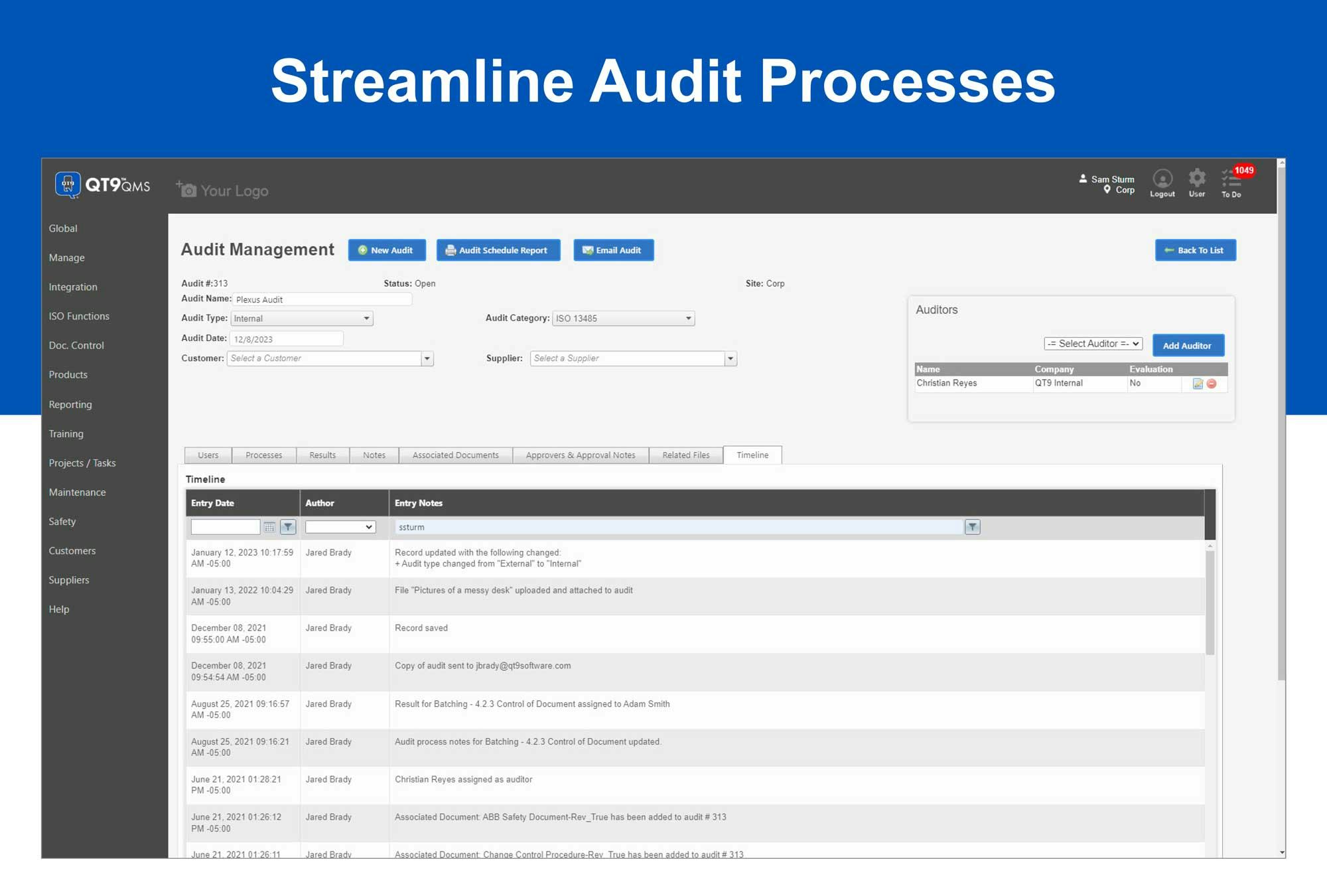 QT9 QMS Software - Streamline Audit Processes with QT9 QMS