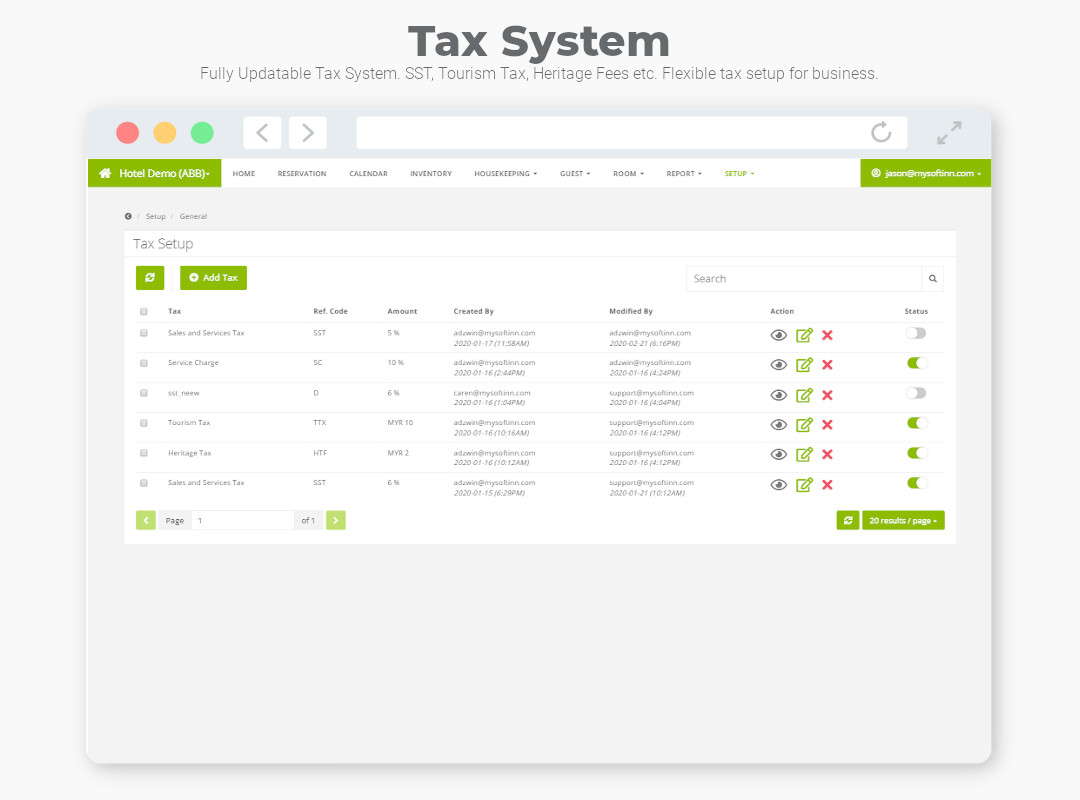 Softinn PMS Software - 8