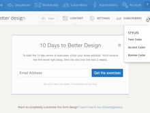 ConvertKit Software - Users can customize the design of their forms in ConvertKit