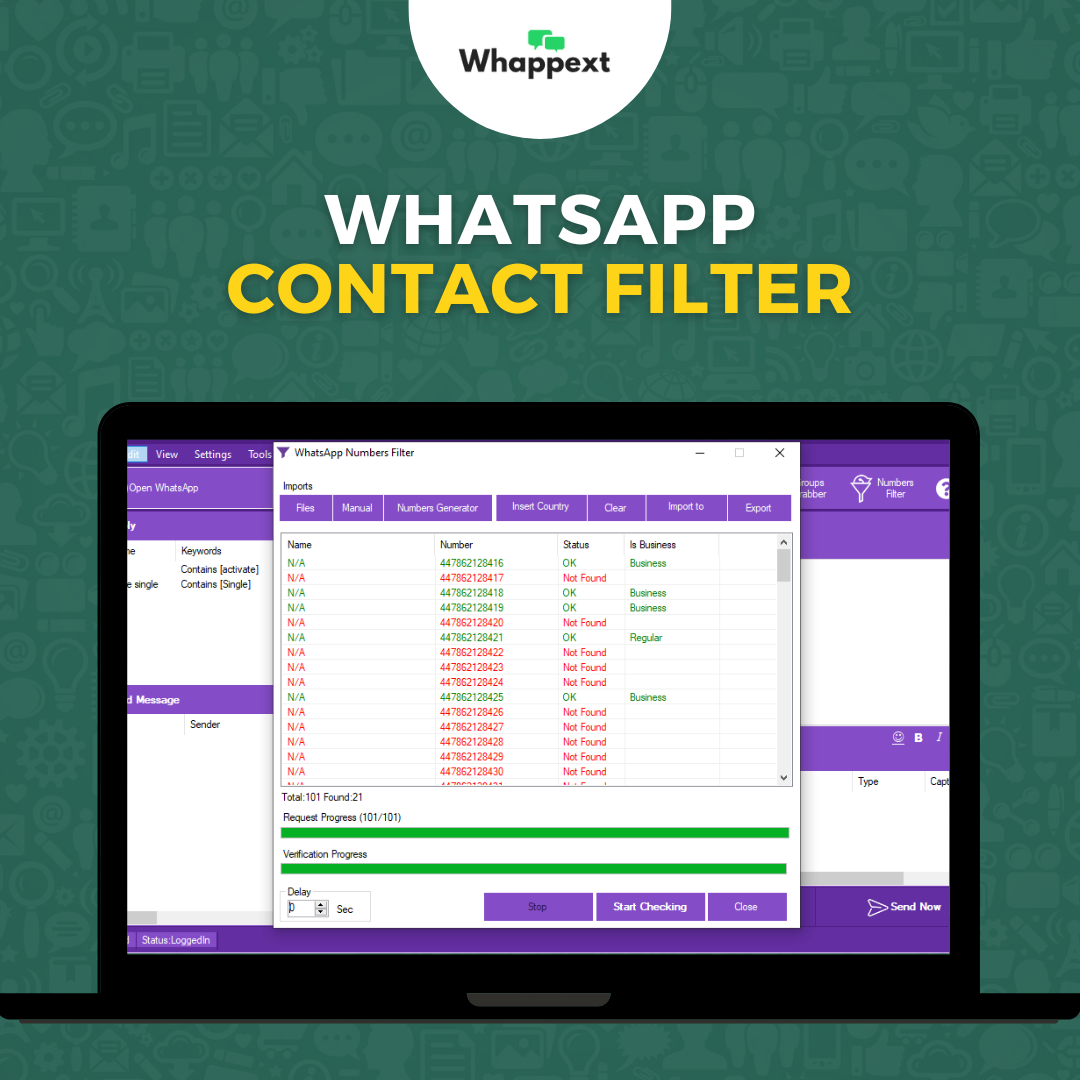 Whappext contact filter