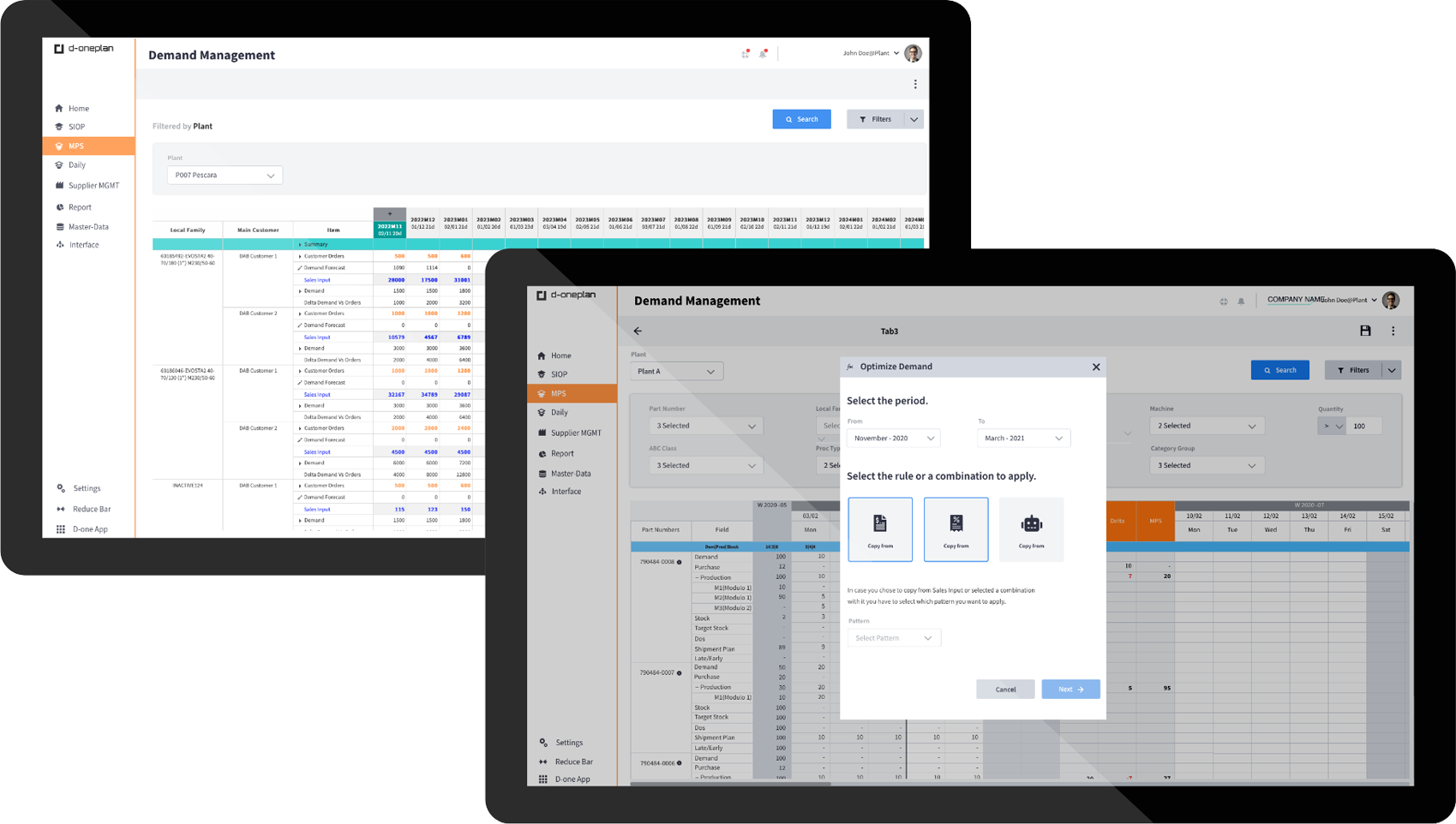 d-oneplan Software - d-oneplan production and capacity planning