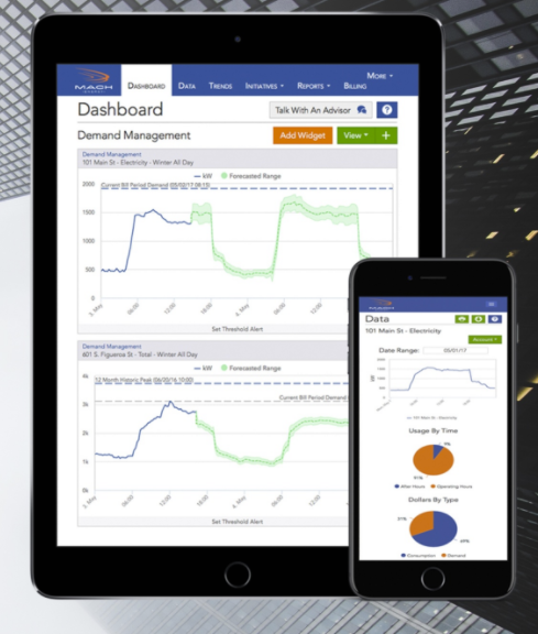 MACH Energy screenshot: Gain actionable insights from dashboard analytics & reporting tool