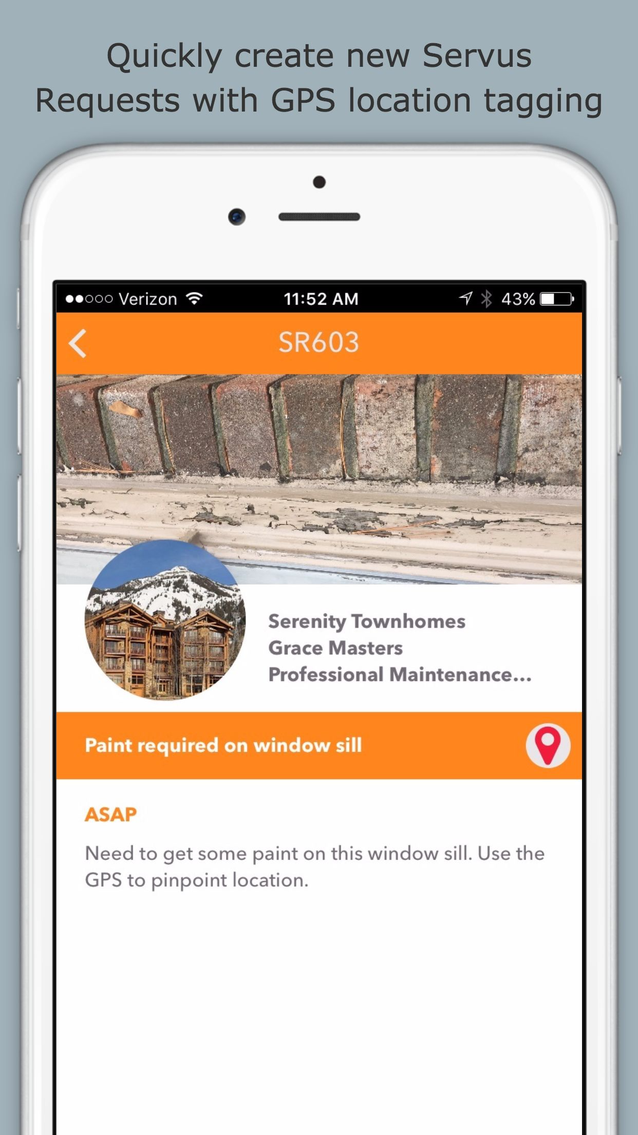 SERVUS Software - Servus Request Detail (iOS app)