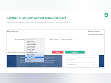 CustomerLabs CDP Software - Capture website visitor behavior using Action Recorder