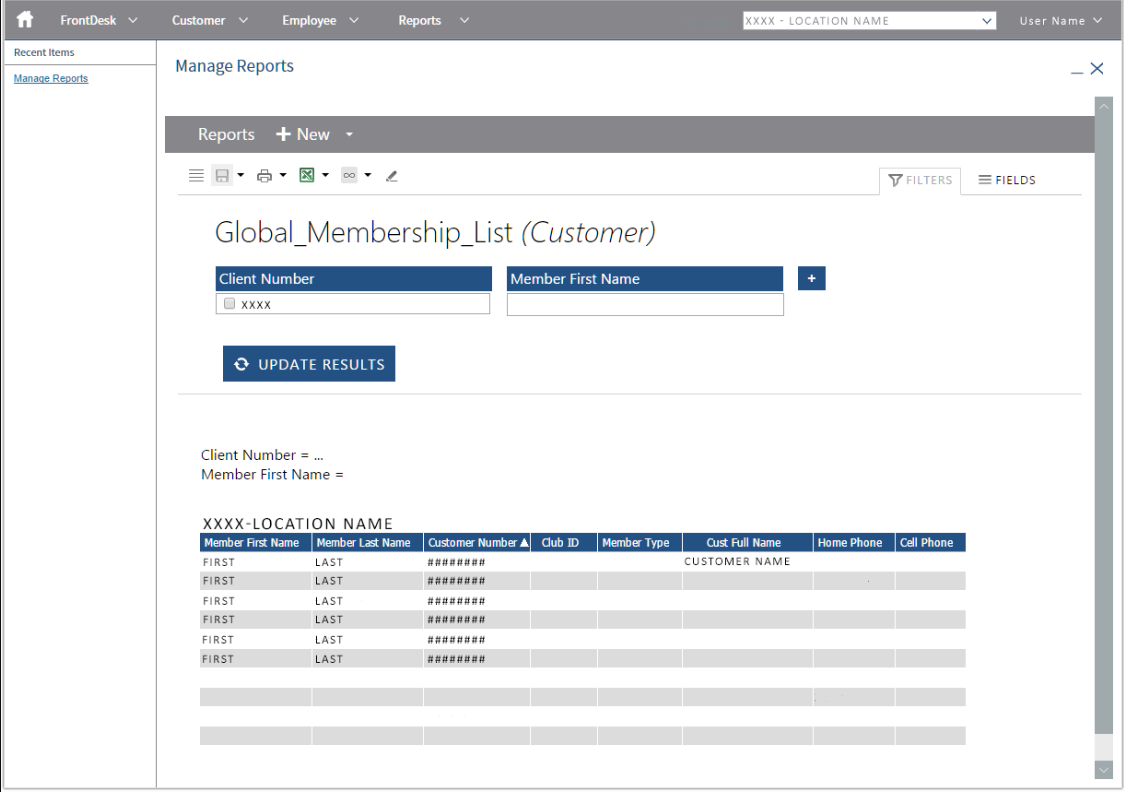 AAC Software - Manage reports