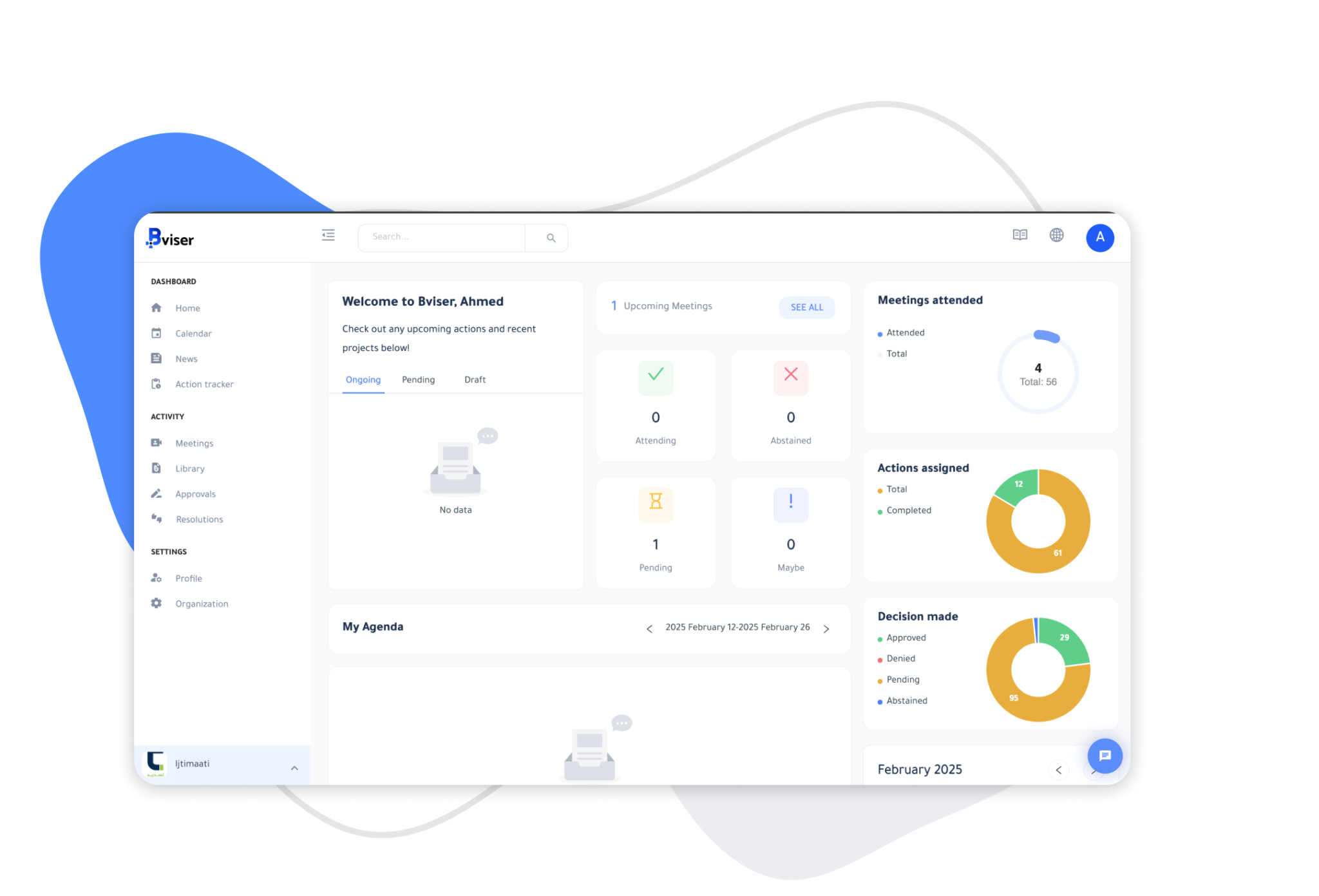Bviser screenshot: User-Friendly Dashboard
