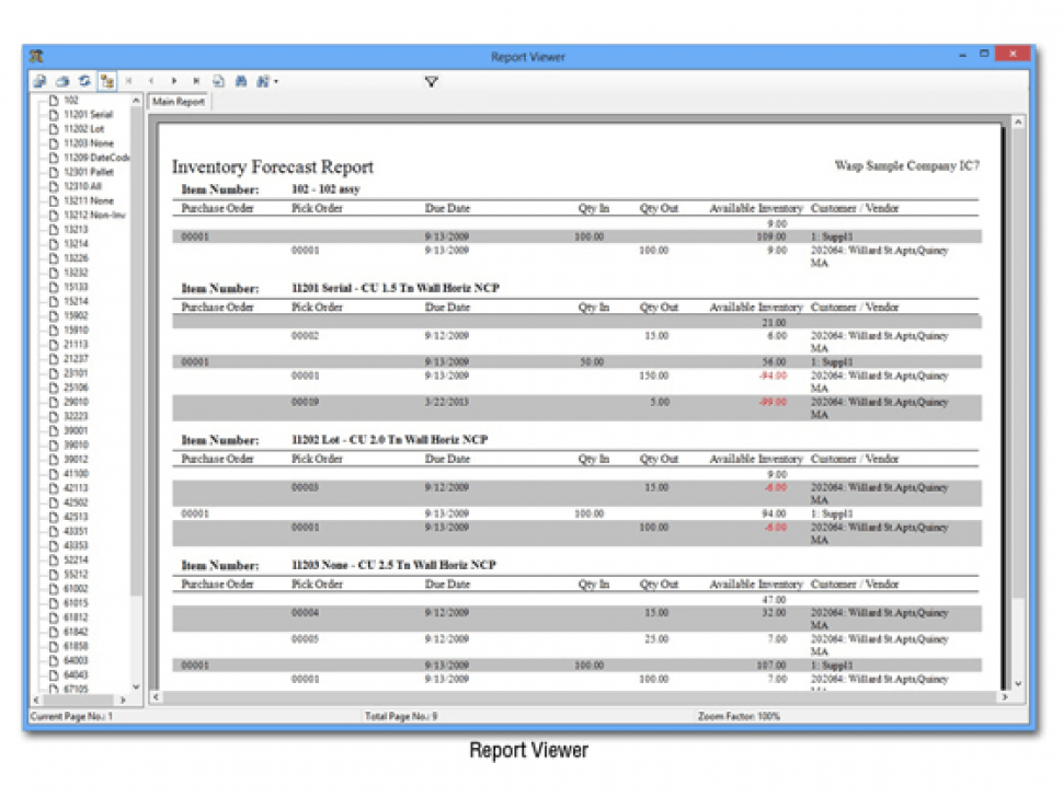 InventoryCloud Software - Report viewer