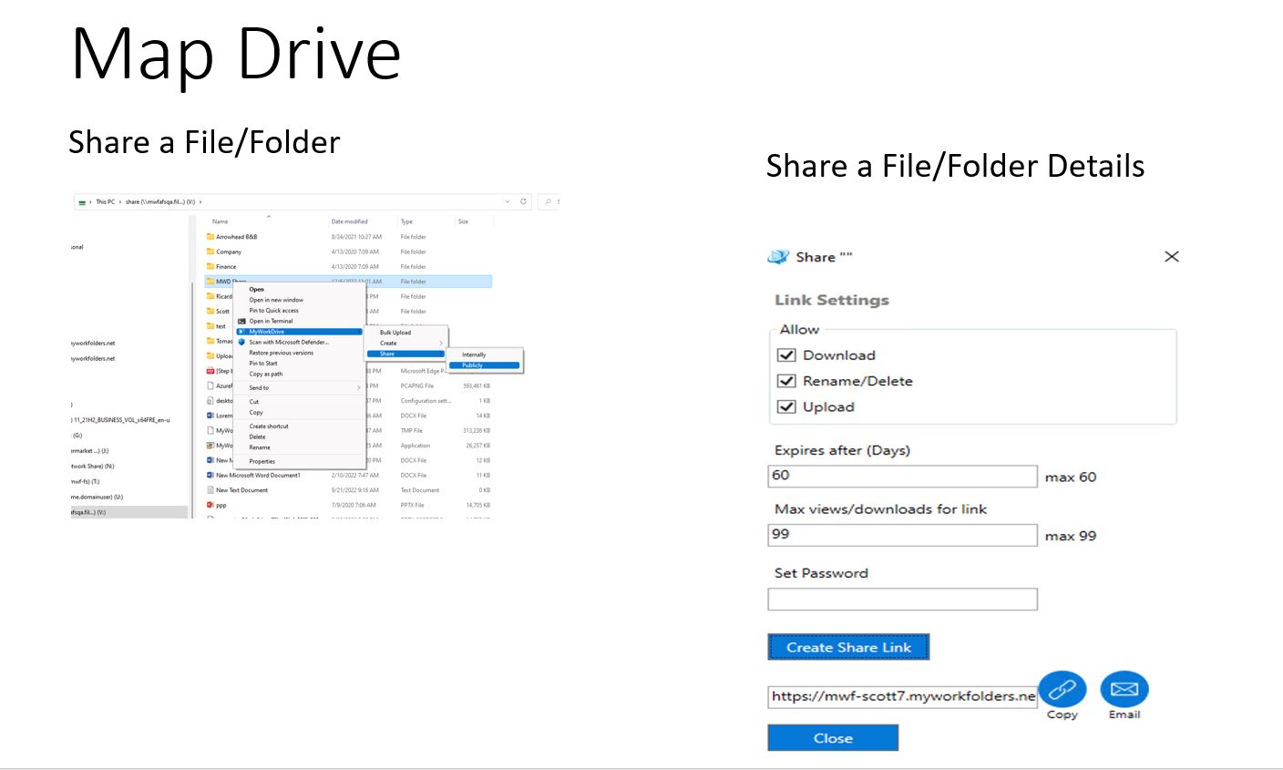 Mapped Drive Client with Public Sharing