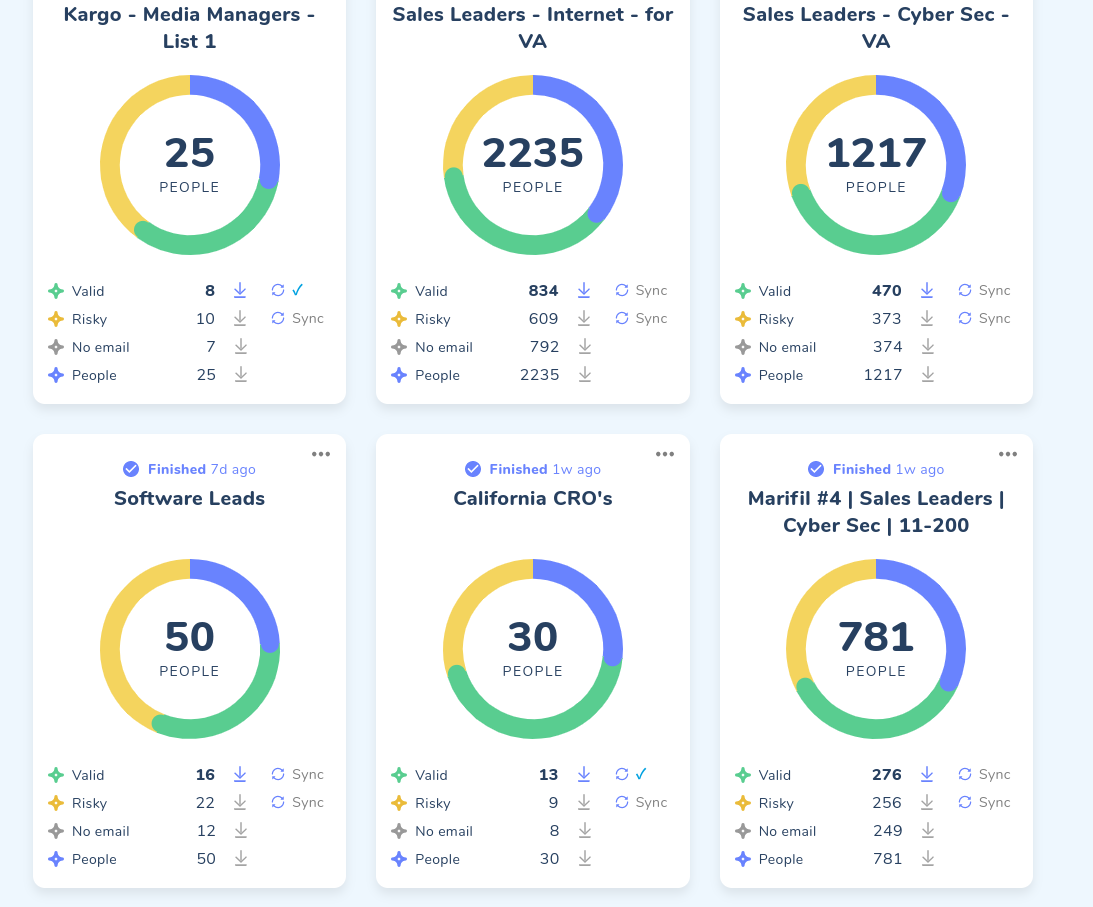 Wiza screenshot: Wiza scraping process
