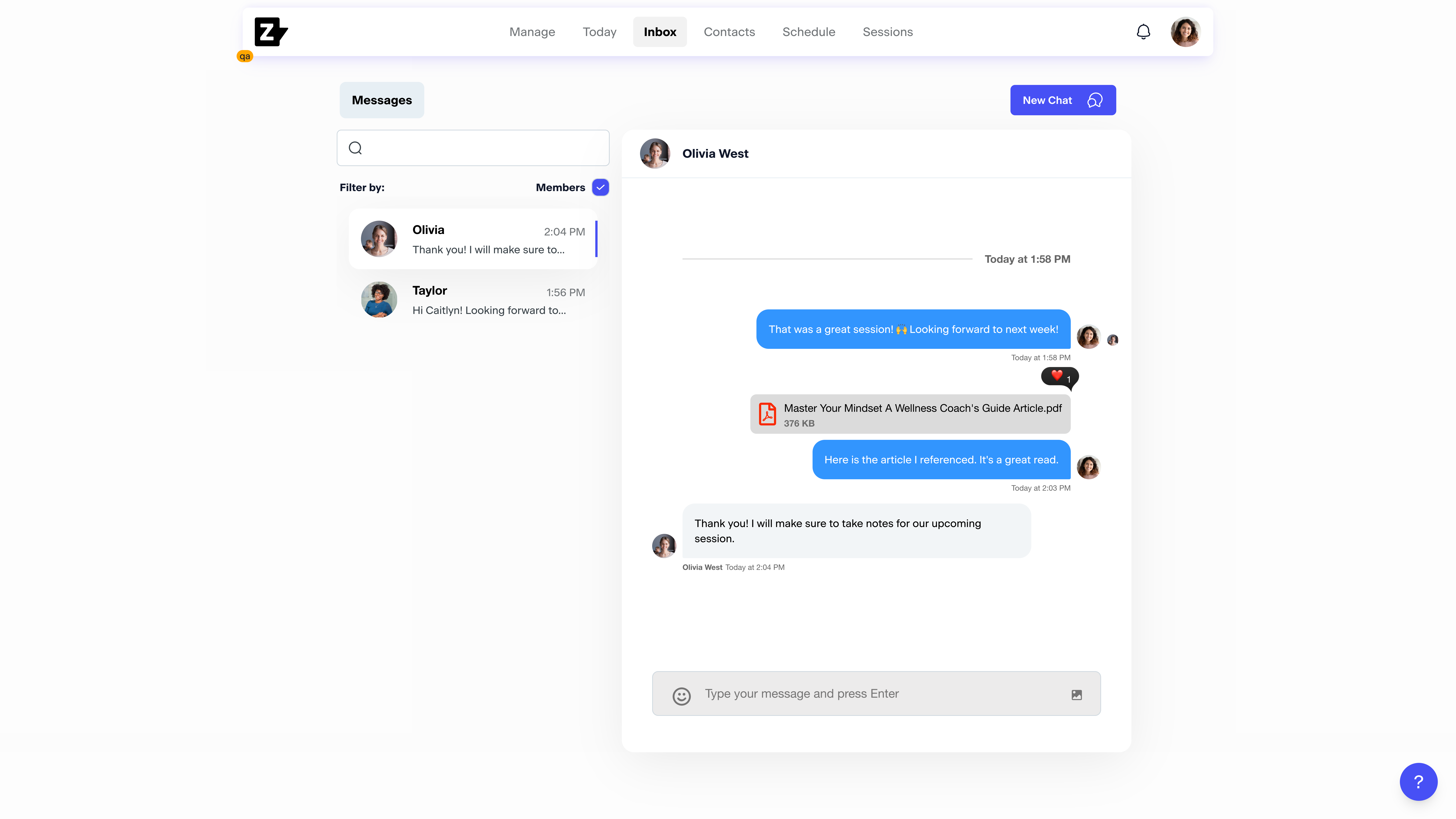 Chat & Share Files