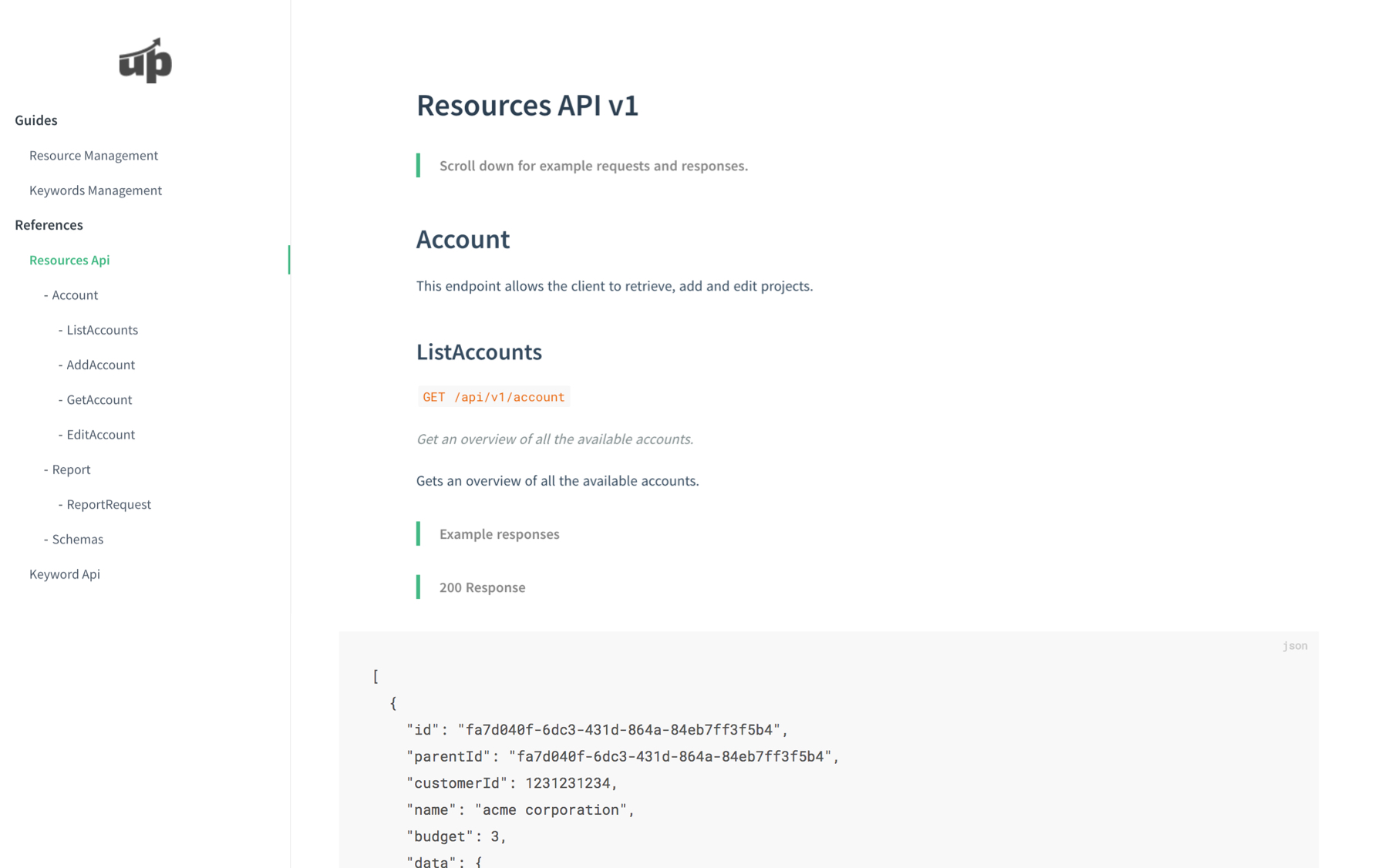 Uptmz screenshot: Uptmz API