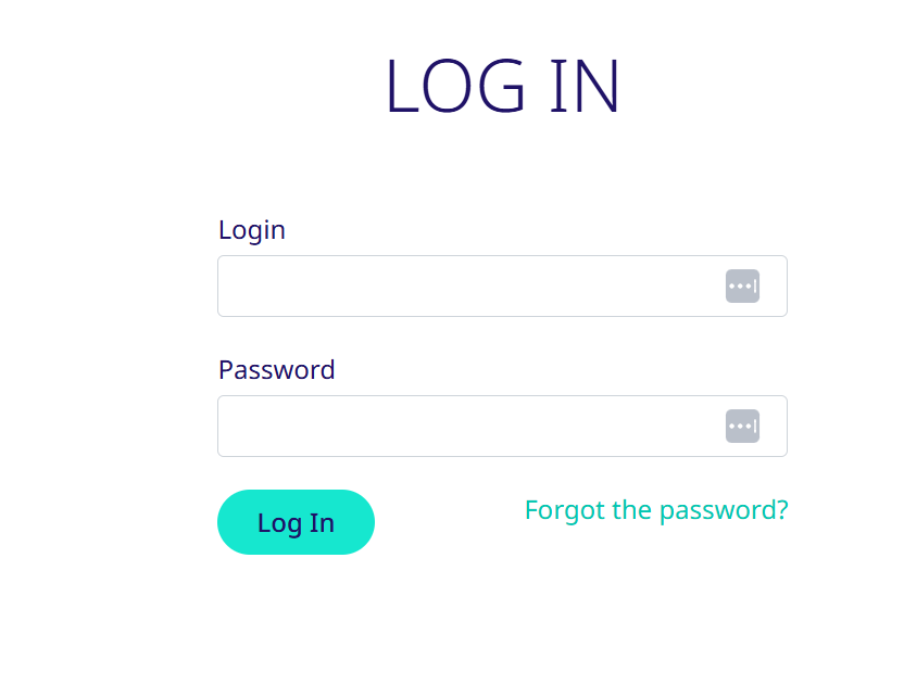 KYCScoring screenshot: KYCScoring login page