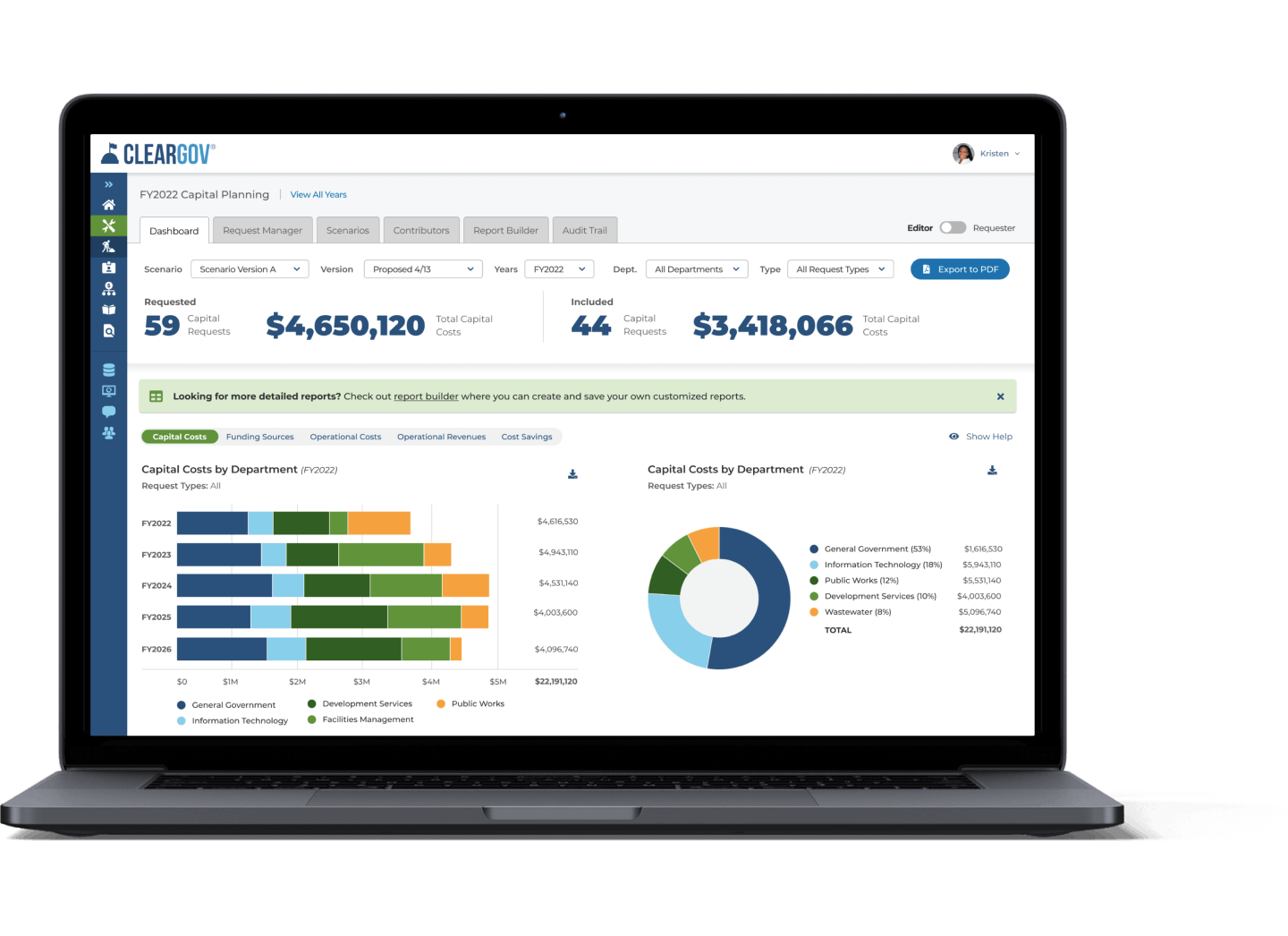 ClearGov screenshot: ClearGov Capital Budgeting