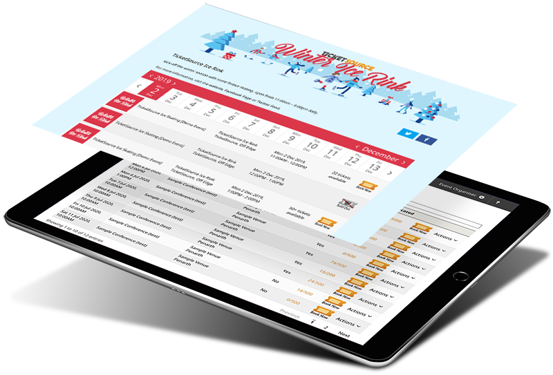 Add multiple events and ticket allocations.