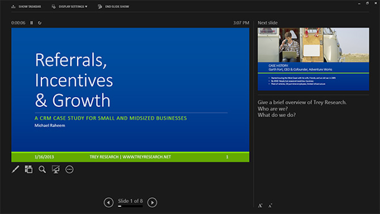 Microsoft PowerPoint screenshot: Impress them with your presentation skills