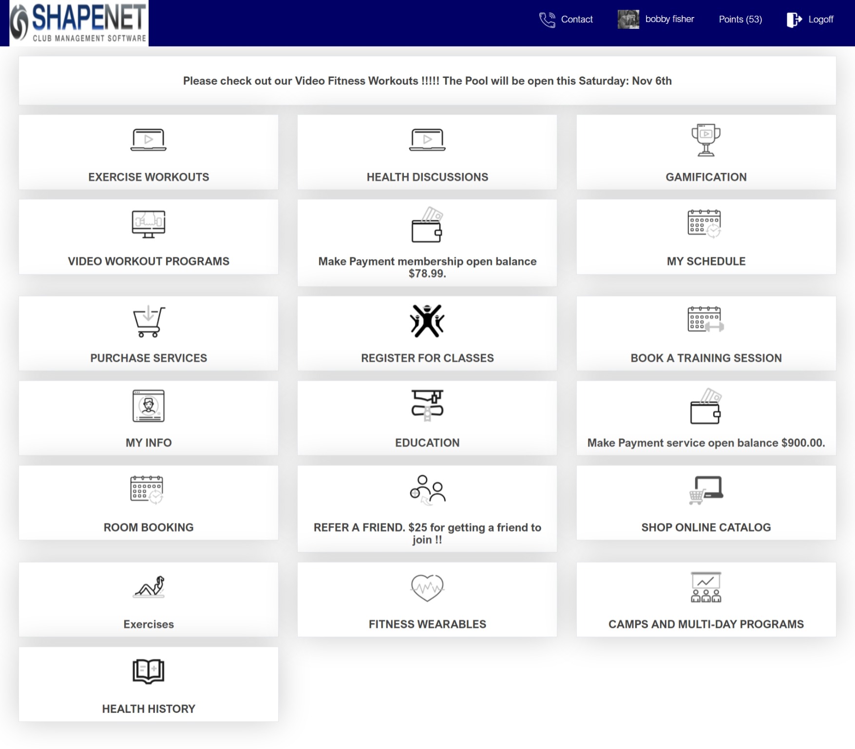 Membership Management Software, Club Administration