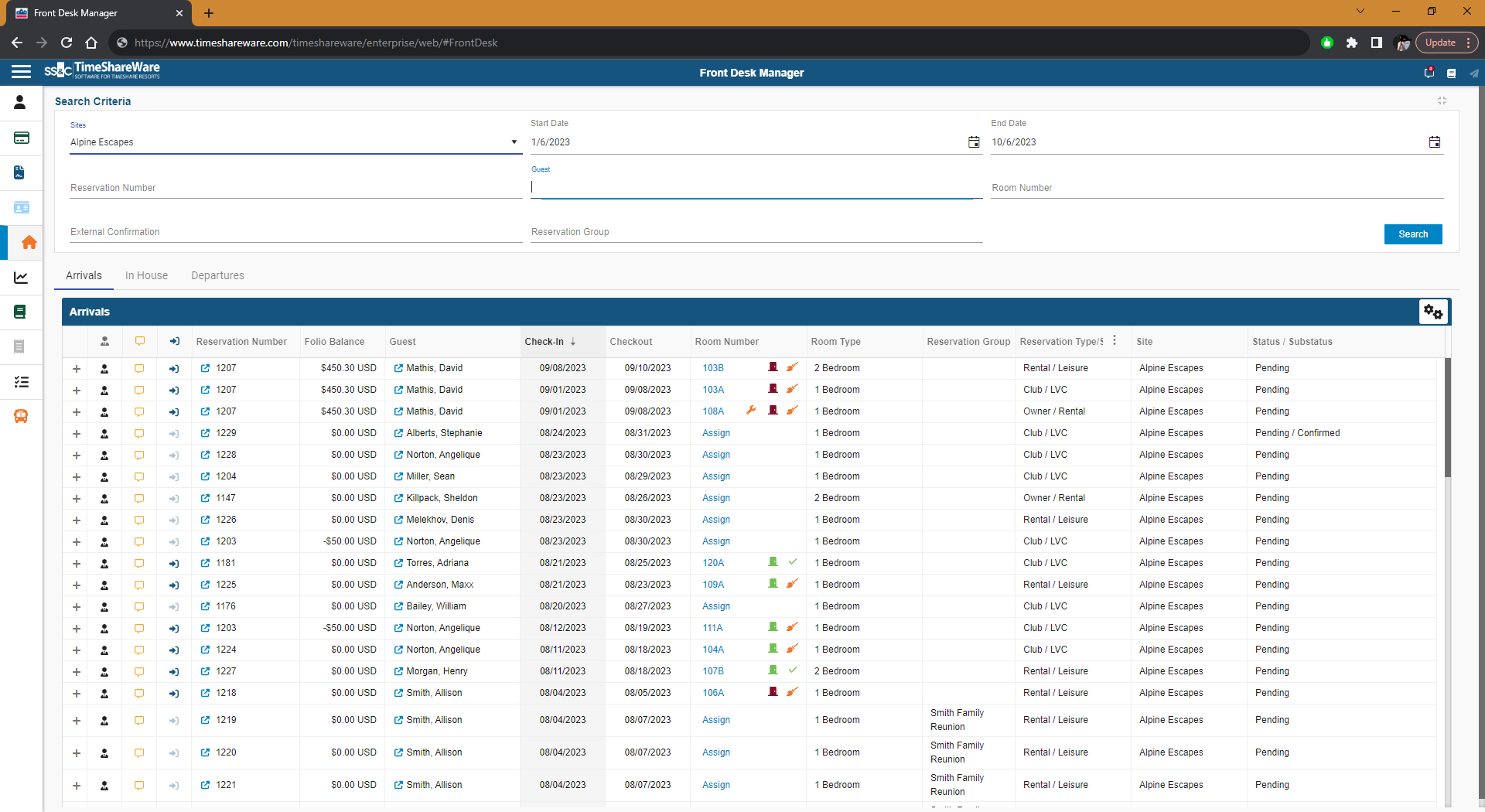 TimeShareWare Software - Example of TimeShareWare Enterprise