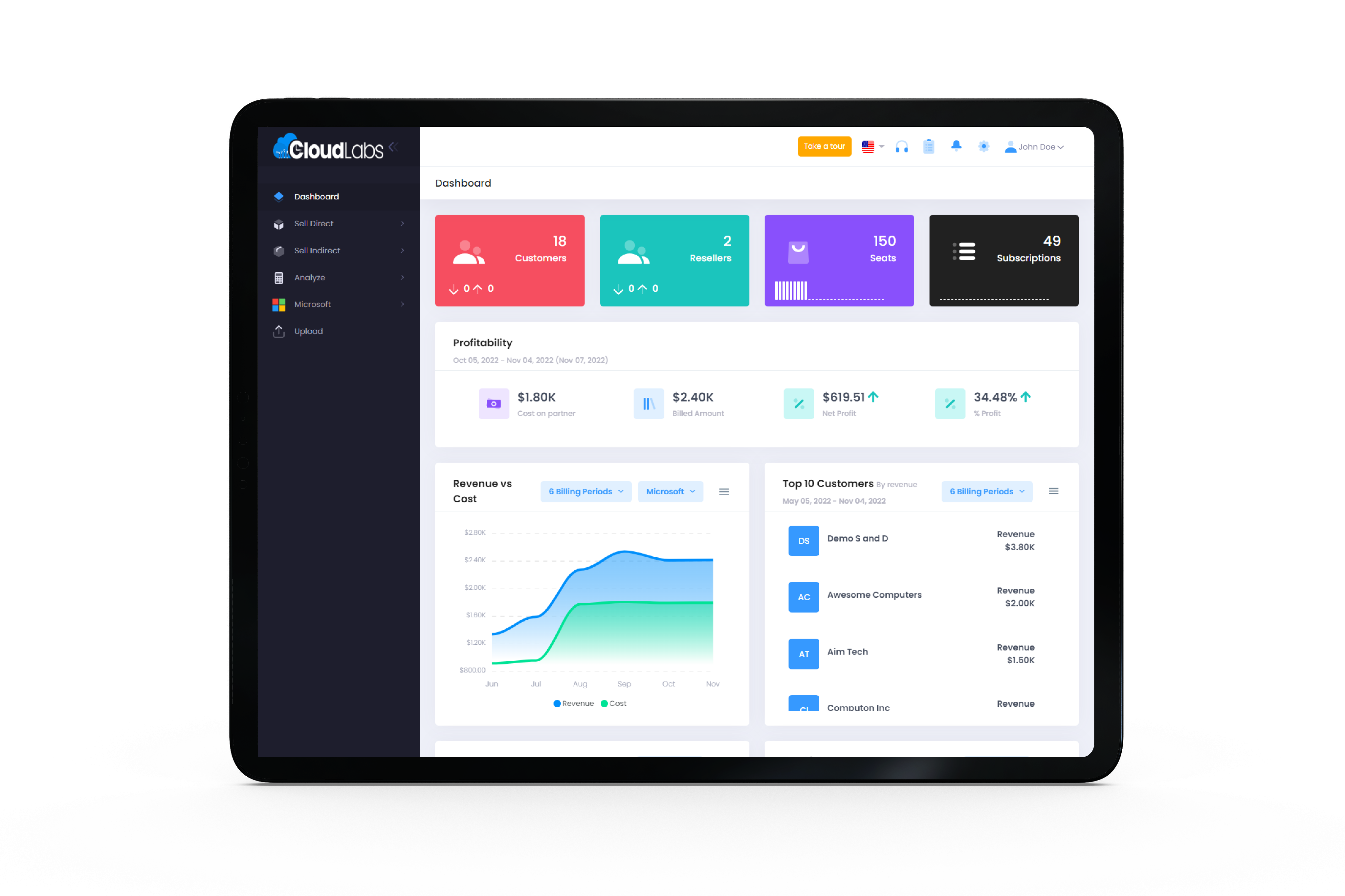 CSP Control Center Software - Microsoft CSP Partner Dashboard