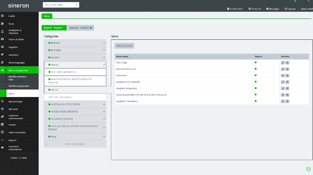 Build customizable menus
