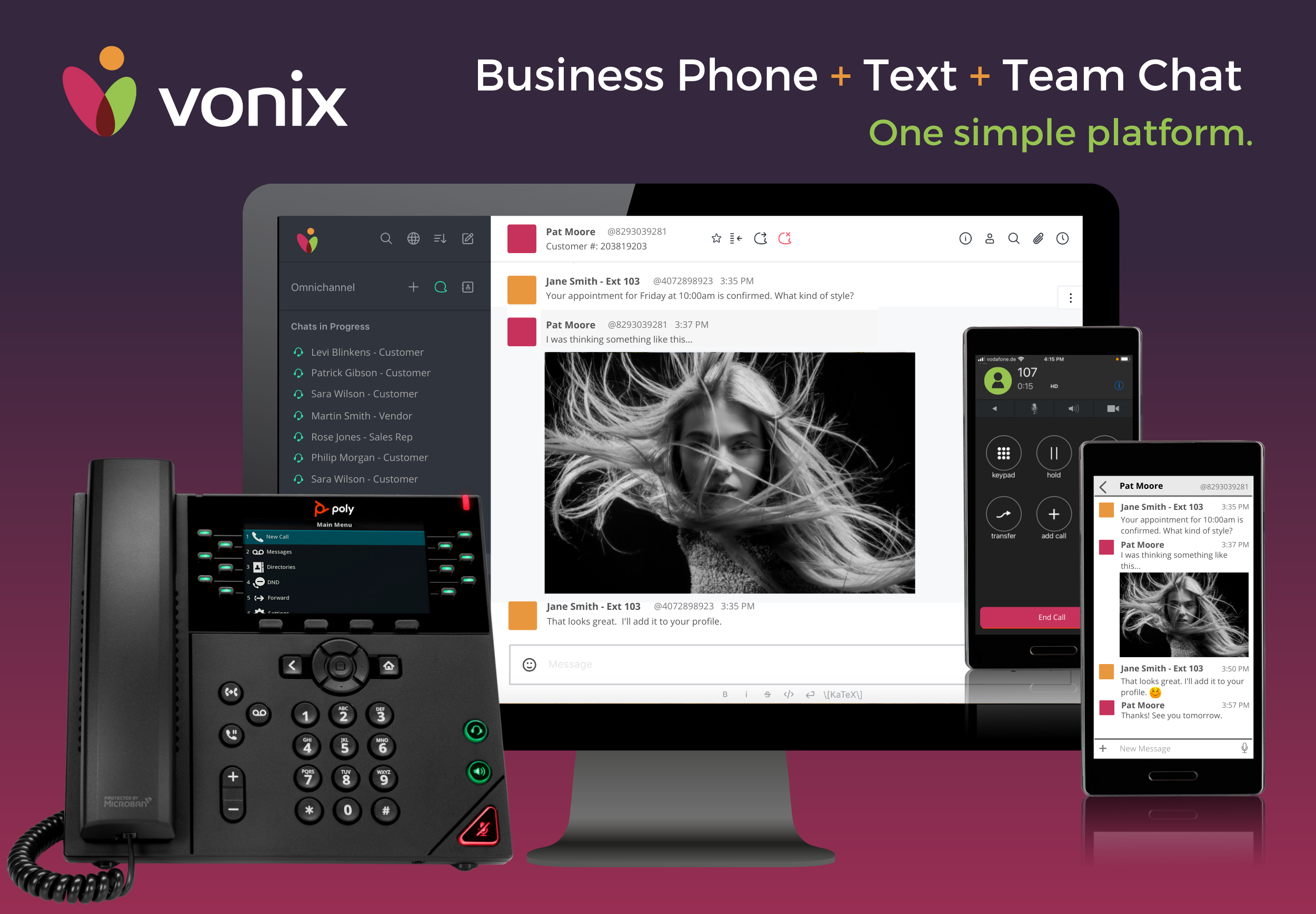 Vonix screenshot: The Vonix Business Phone Platform