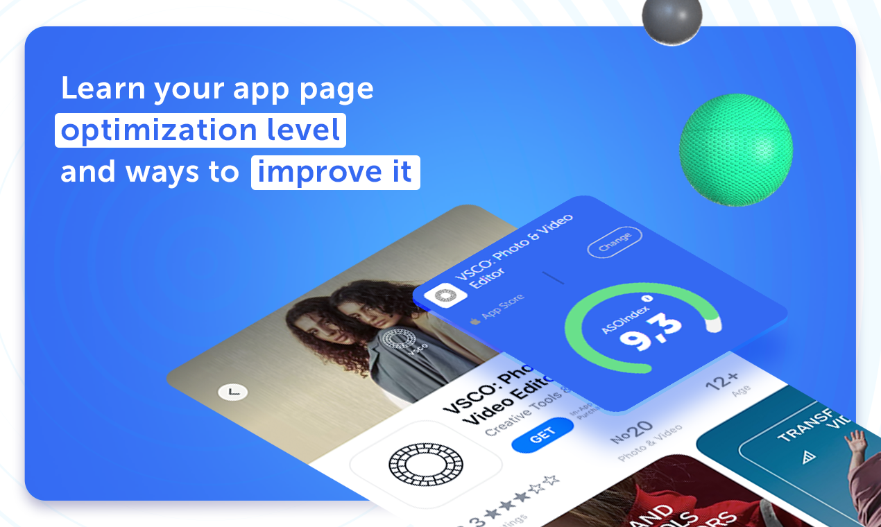 Checkaso platform algorithms provide highly accurate data on keywords impressions and search volume, live search results, ranking history, competitor analysis for the App Store & Google Play, and more.