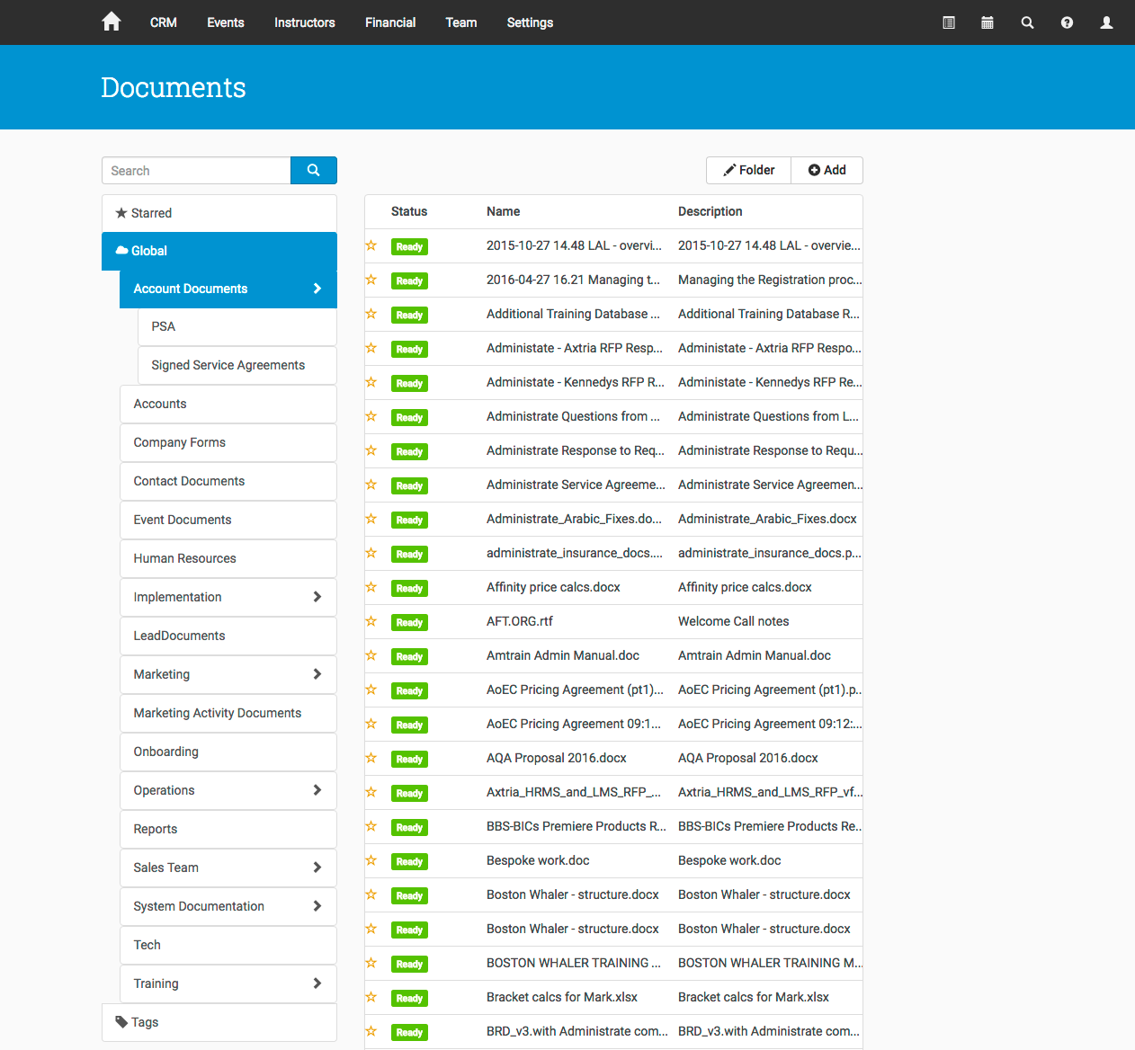 Store, manage and share all resources and documentation in the Document Management System