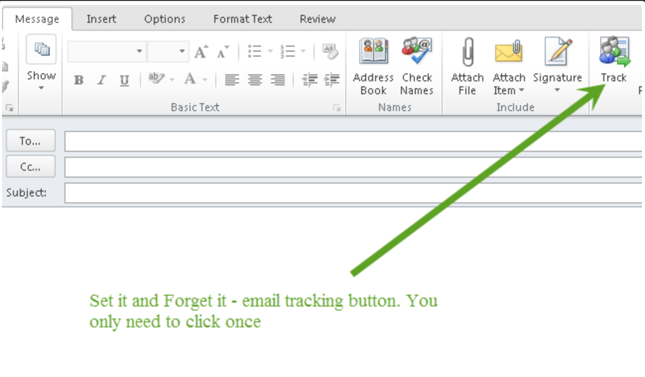 Users only need to click the track button once and all subsequent emails will be automatically archived under a particular case file
